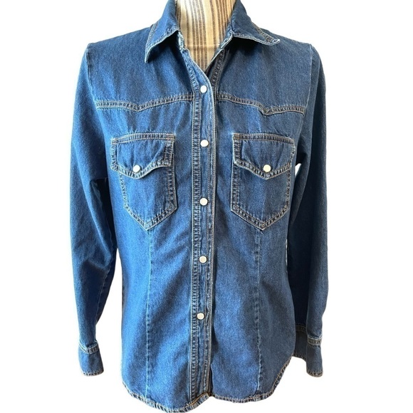 JPR Baggage, Western Style Denim Shirt, Snap Buttons, Excellent Condition - Picture 1 of 4